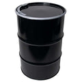 Open Head Transport Drum, Steel, 55 gal, Lined, Black