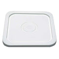 Plastic Pail Lid, 4 gal., Poly, White, Sq