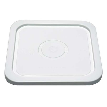 Plastic Pail Lid, 4 gal., Poly, White, Sq