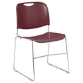 Ultra-Compact Plastic Stack Chair, Wine