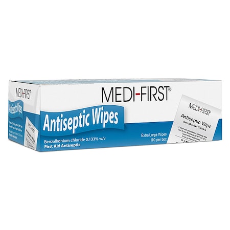 Antiseptic Wipes, 16-7/8 In., PK100