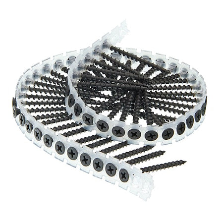 Drywall Screw, No 7 x 2 in, Steel, Flat Head Phillips Drive, 1000 PK