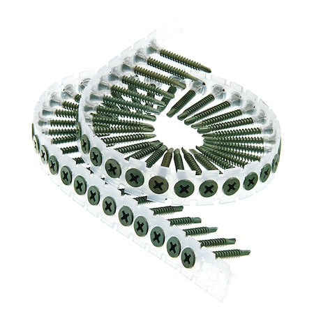 Drywall Screw, No 6 x 1-1/4 in, Steel, Flat Head Phillips Drive, 1000 PK