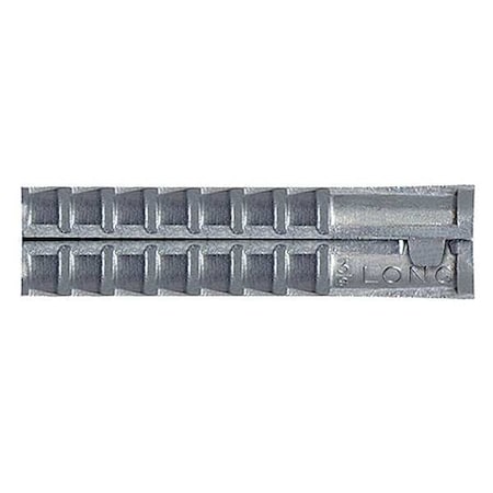 Sup-R Lag Long Lag Shield, 1/2"" Dia, 1-3/4"" L, Alloy Steel Plain, 25 PK