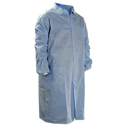 Disposable Lab Coat, SMS, Snaps Closure, Blue, 3XL, 25 PK