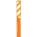 Marker Stakes With Stickers, Fiberglass, 3-3/4" Width, 66" Height, Orange and White/Orange