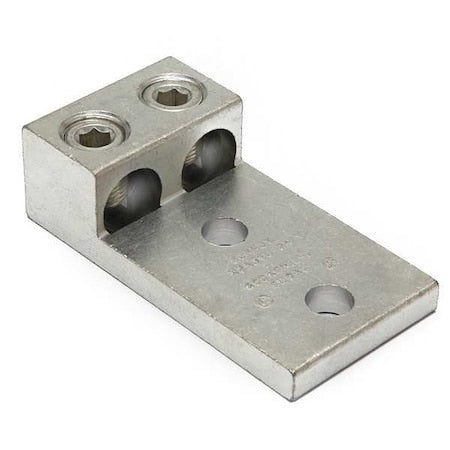 Mechanical Lug, 600 kcmil Max, 2 Conductor, 2 Hole, 1/2 in Stud, Aluminum