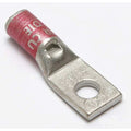 One-Hole Compression Lug, 8 AWG Max, #8, #10 Stud, Standard Barrel, Copper, Red