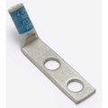 Two-Hole Compression Lug, 6 AWG Max, 1/4 in Stud, Standard Barrel, Copper, Blue