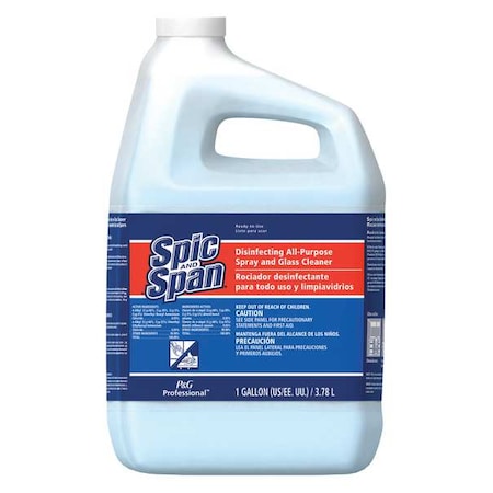 Liquid Glass Cleaner, 1 gal., Clear, Blue, Unscented, Jug, 3 PK