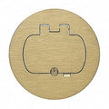 Box Cover, Floor Box Type, Brass, GFCI Duplex Receptacle Cover Type