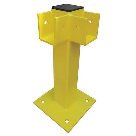 Corner Post, 21 In., Yellow, Steel