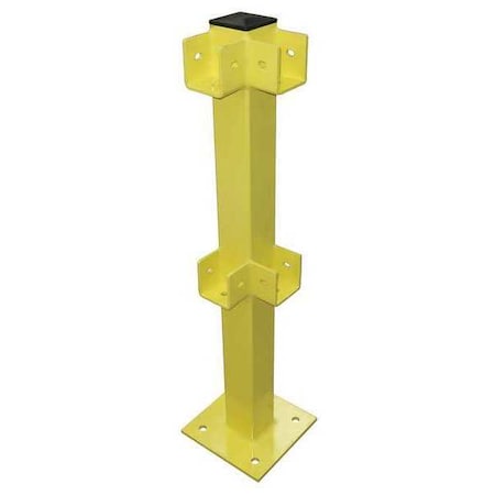 Corner Post, 45 In., Yellow, Steel