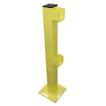 End Post, 45 In., Yellow, Steel