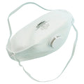 Disposable Respirator, N95, Exhale Valve, Flat-Fold, Non-Adj. Headstrap, Metal Nose Clip, M, PK 10