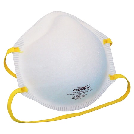 N95 Disposable Respirator, Universal, White, 20PK