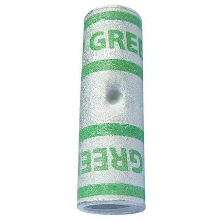 Splice Wire Connector, 1 AWG Max, Green, None Insulation, 600 V