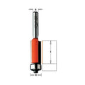 Flush Trim Router Bit,HWM,1/4 in
