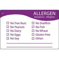Allergen Label, Purple/White