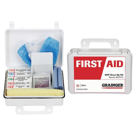 Bloodborne Pathogen Kit, Not Applicable Volume Absorbed per Kit, Bag, White, 28