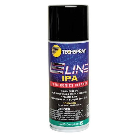 Ipa Electronics Cleaner, Aerosol Spray Can, 12 oz