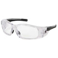 Swagger (SR1), Safety Glasses, Anti-Fog, Clear Lens, Black/Gray Frame, Full-Frame