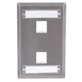 Plate, 2 Ports, Gray