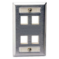 Plate, 4 Ports, Gray
