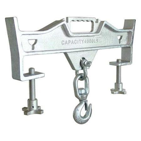 Lifting Hook, Dbl Fork, Sgl Swivel, 4000Lb.