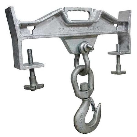 Lifting Hook, Dbl Fork, Sgl Swivel, 10000Lb