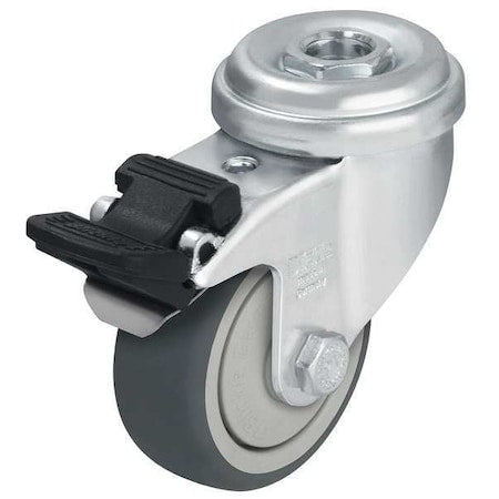 Kingpin Swivel Caster, Therm Rubber, 3 in., 165 lb.
