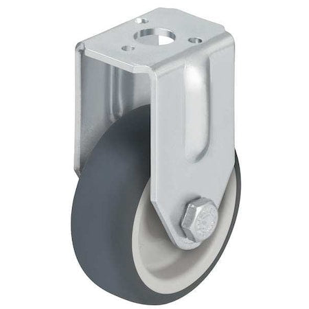 Kingpin Swivel Caster, Thrm Rubber, 3 in, 165 lb, Znc