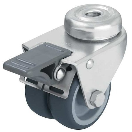 Dual Whl Cstr, Swl, Thrm Rubr, 3 in., 220 lb