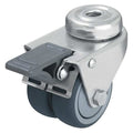 Dual Wheel Caster, Swivel, Therm Rubber, 2 in, 176 lb