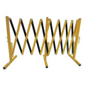 Collapsible Barricade, Aluminum, 41 lb, Black/Yellow