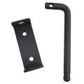 Wall Mounting Kit, Steel, 3 1/2 in Height, 1 3/8 in Length, 0.88 lb, Black