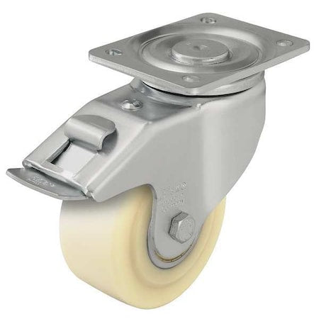 Swivel Plate Caster, Nylon, 4 in., 1540 lb.