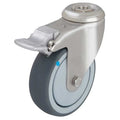 Kingpin Swivel Caster, Therm Rubber, 4 in., 240 lb.