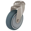 Kingpin Swivel Caster, Thrm Rubber, 2 in, 110 lb, Gry