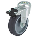 Kingpin Swivel Caster, Therm Rubber, 3 in, 165 lb, SS