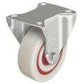 Rgd Plt Caster, Nylon, 5 in., 330 lb., White