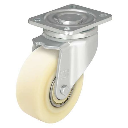Swivel Plate Caster, Nylon, 4 in., 1540 lb., A