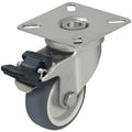 Swivel Plate Caster, Therm Rubber, 2 in., 110 lb.