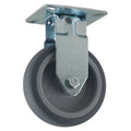 Rgd Plate Caster, Therm Rubr, 3 in, 165 lb.