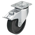 Swivel Plate Caster, Glass Nylon, 5 in, 660 lb