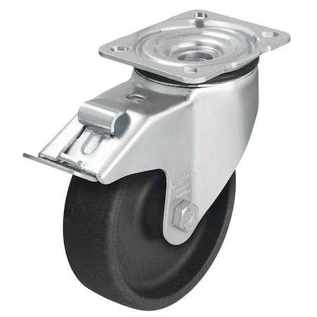 Swivel Plate Caster, Glass Nylon, 5 in, 660 lb