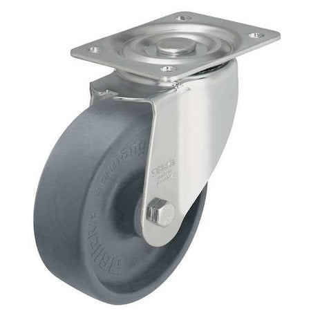 Swivel Plate Caster, Glass Nylon, 4 in, 330 lb