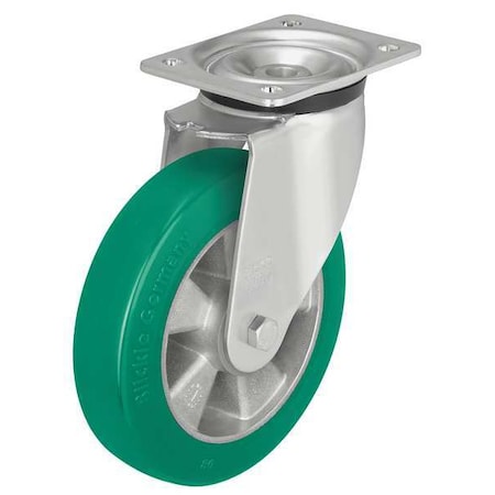 Swivel Plate Caster, Polyurethane, 4 in, 660 lb