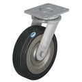Swivel Plate Caster, Rubber, 5 in., 700 lb.