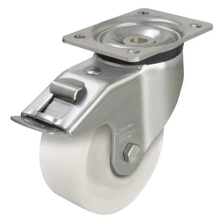 Swivel Plate Caster, Nylon, 5 in., 1650 lb.